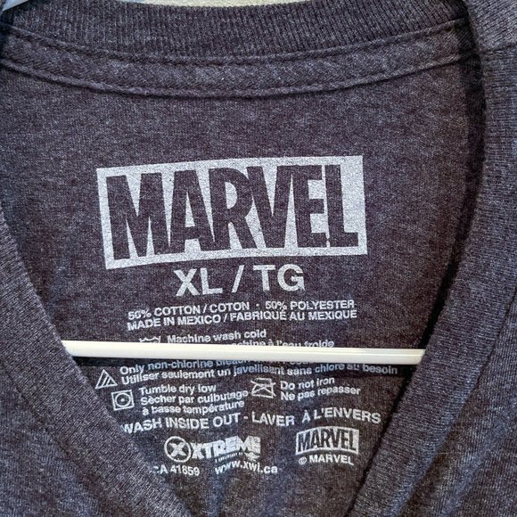 Xtreme Marvel Deadpool Logo Grey Graphic Short-Sleeve Tshirt Tee Sz XL - Picture 6 of 7